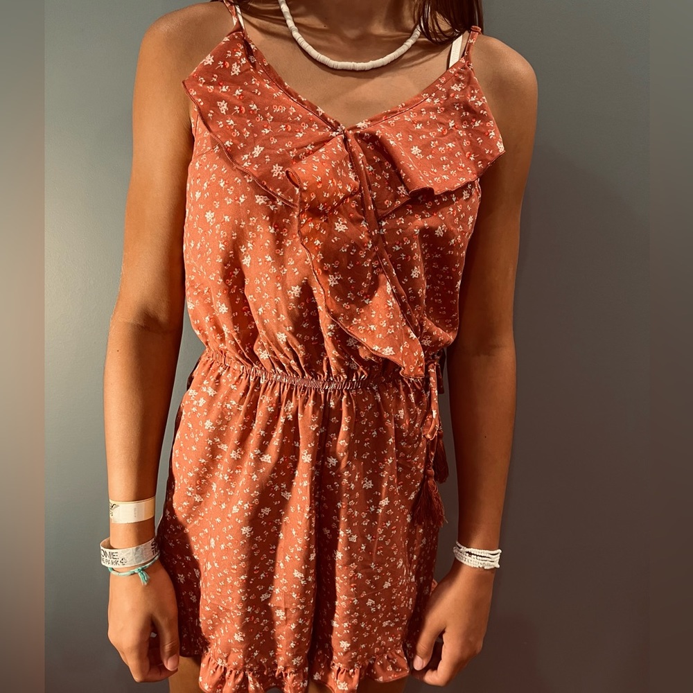 pink romper with flowers
